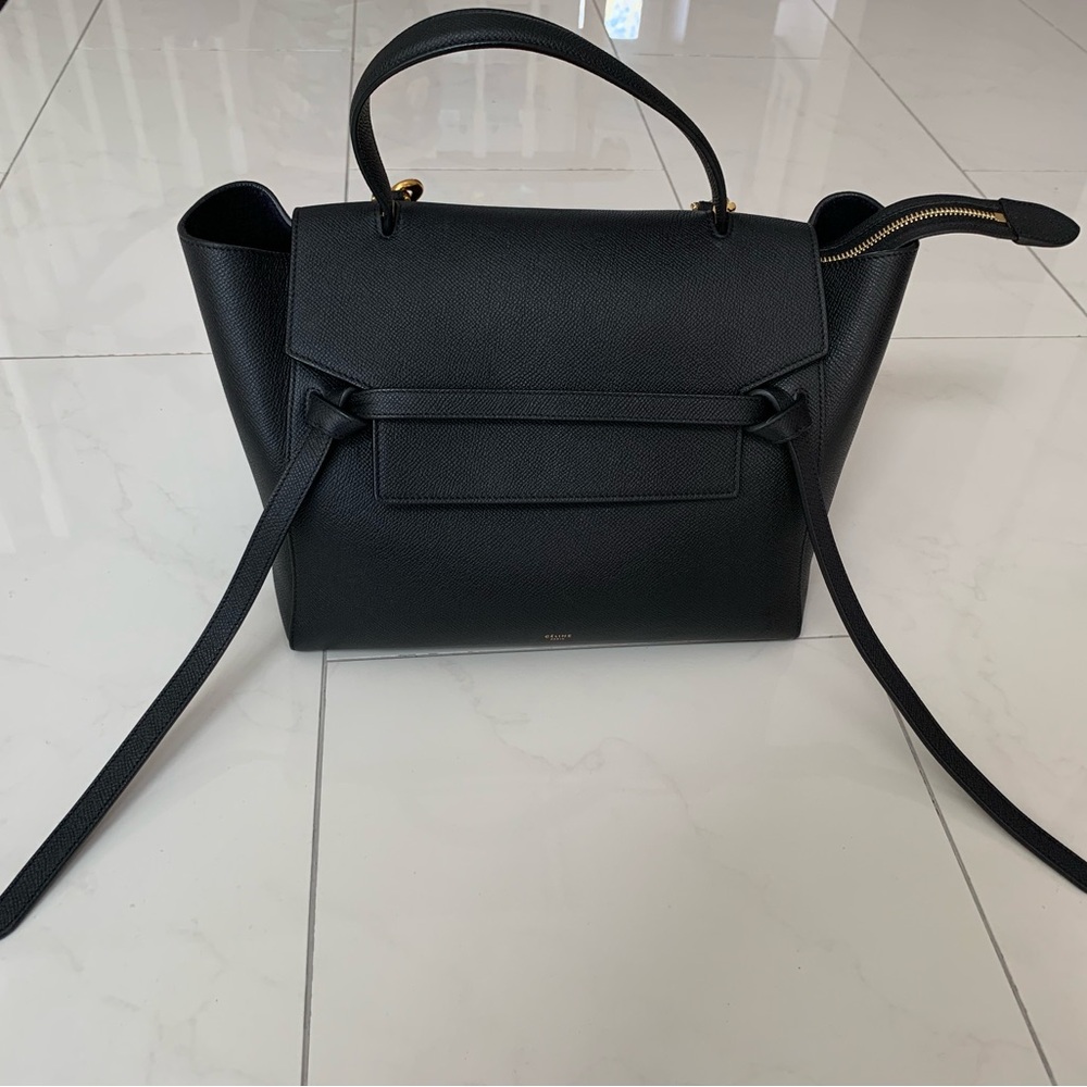 Celine Black Belt Bag